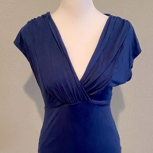 Banana Republic Cotton Blue Short-Sleeve Shirt, Size Small